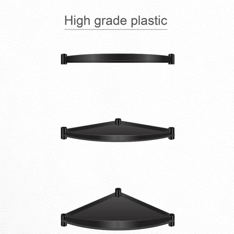 TNT THE NEXT TREND Bathroom Organizer Rack/Corner Shelf for Bathroom | Plastic, Stainless Steel (2 Shelf, Black) - Image 5