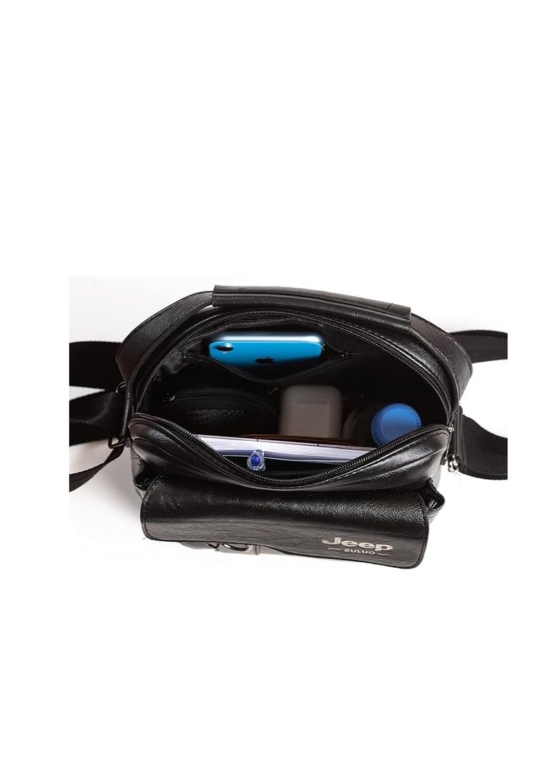 Jeep Buluo Black leather crossbody bag - Image 3