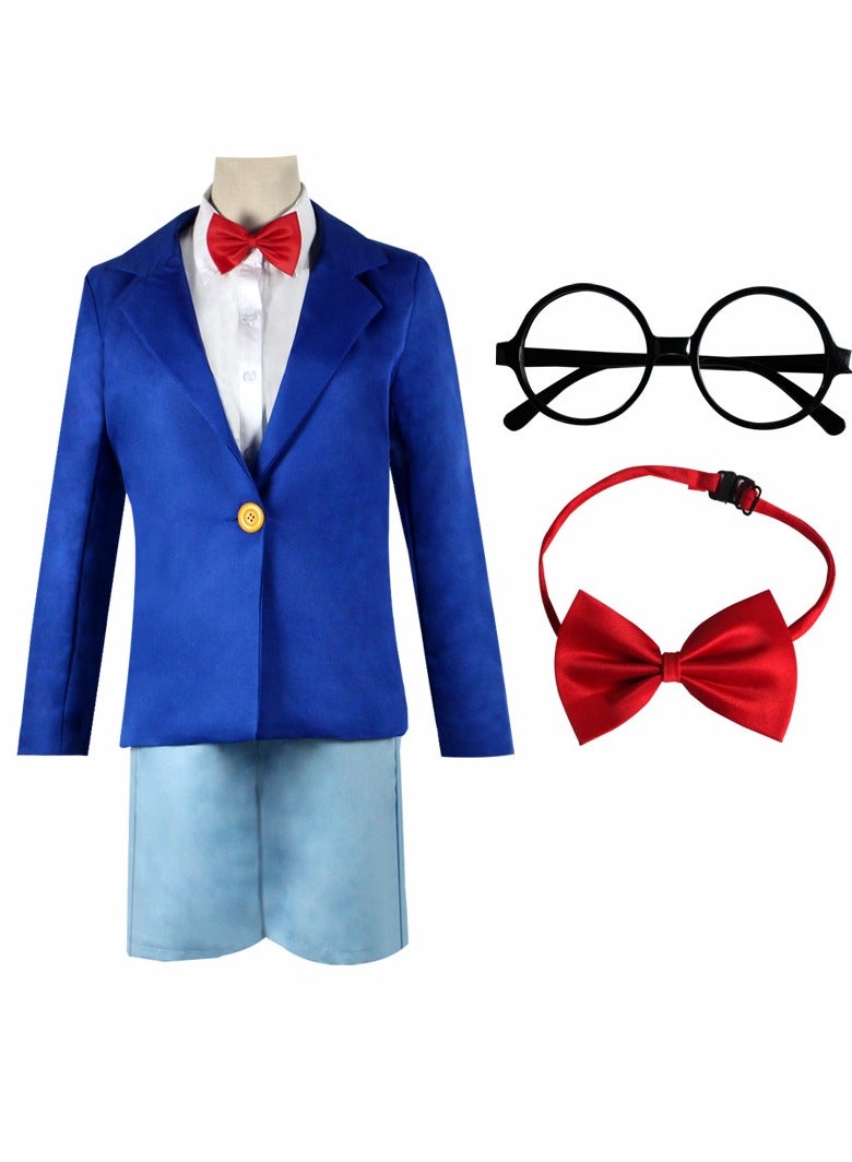 Detective Conan Anime Detective Costume Set, Classic School Blazer & Bow Tie for Stage Performances Costume for Boys﻿ - Image 1