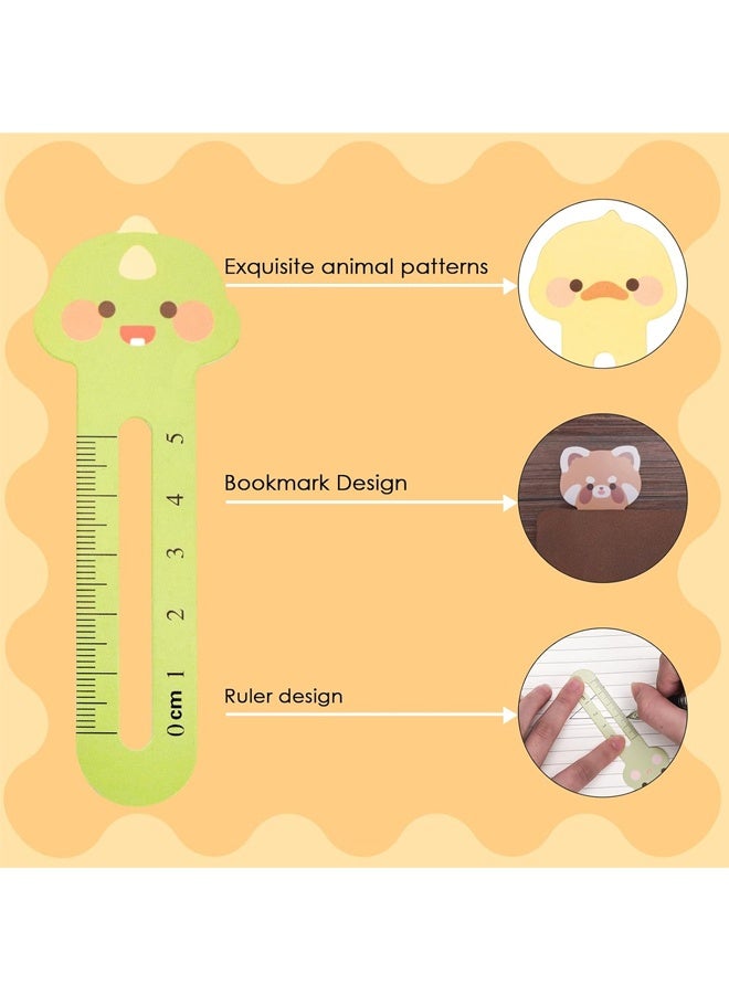 60PCS Animal-Themed Classroom Bookmarks with Ruler - Fun Educational Rewards for Students, Teachers & Office Gifts (Bulk Set, Travel Supplies) - Image 3