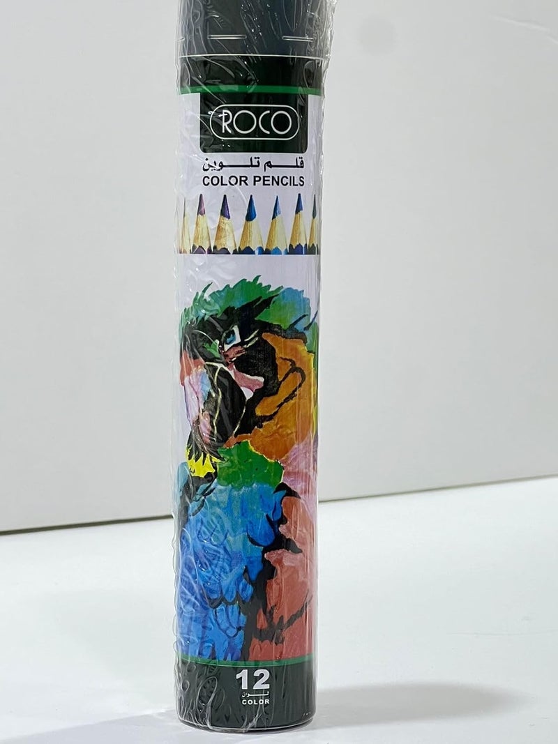 ROCO Color Pencils 12Clr Round Metal Case Rq-1900012 - Image 2