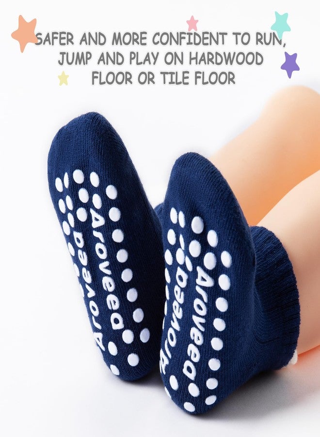 Aroveea Baby Toddle Socks Grip Non Slip Kids Boys Girls Cotton 12 Pack Ankle Cute Newborn Socks1-3T - Image 5