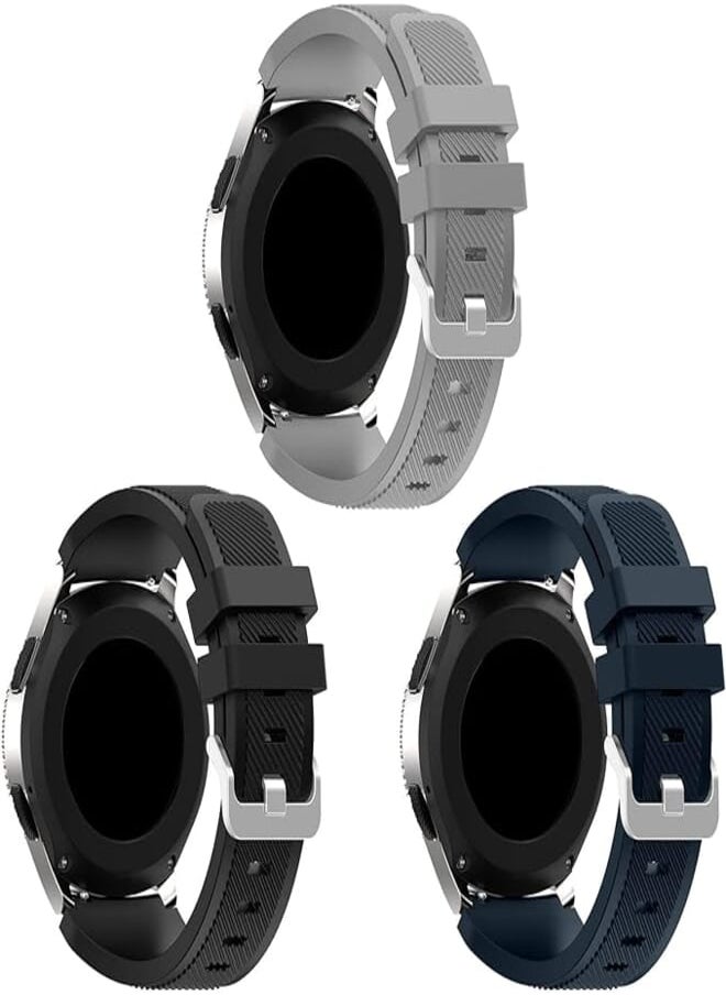 Syxinn - Syxinn Compatible with 22mm Galaxy Watch Band 46mm/Gear S3 Frontier/Classic/Samsung Galaxy Watch 3 45mm Bands Silicone Sport Band for Huawei Watch GT 2 46mm/GT 3 46mm/Moto 360 2nd Gen 46mm - Image 1