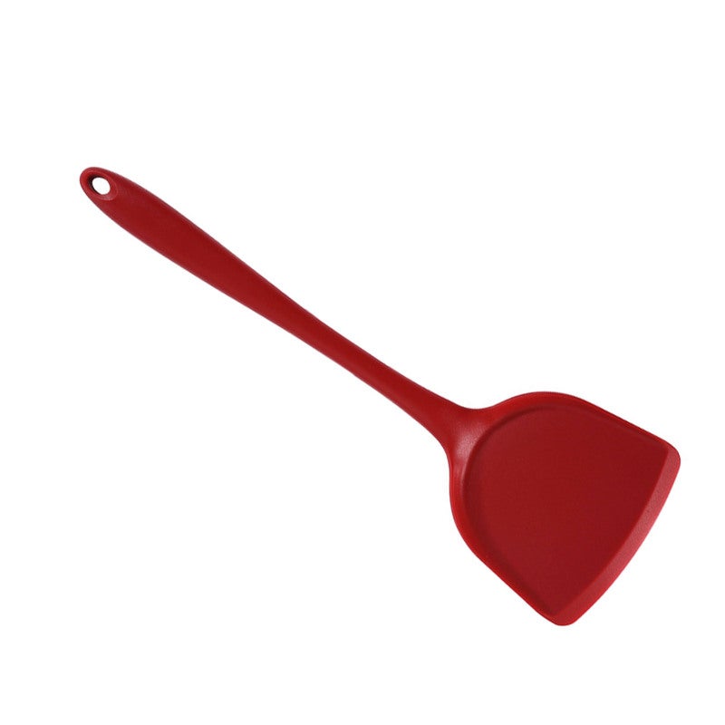 Heat Resistant Silicone Spatula: Red Anti Stick Comfortable Grip Handle - Multipurpose Kitchen Cooking Tool for Home Kitchen Use - Image 2