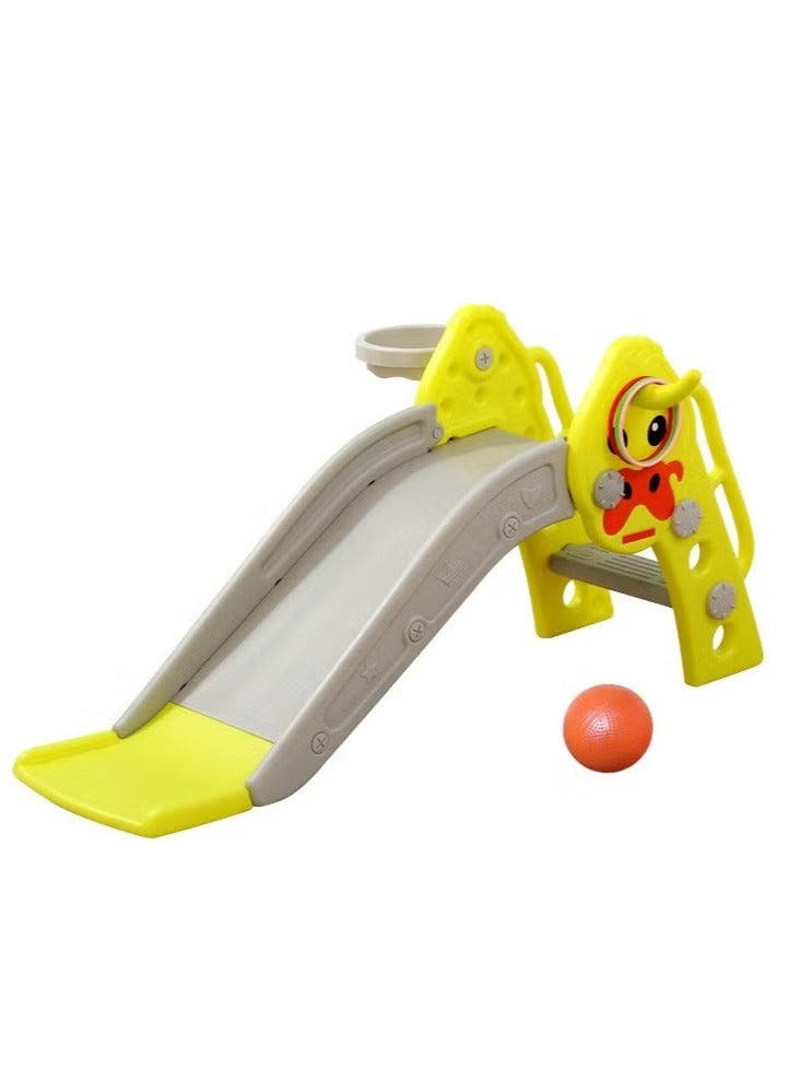 FULL JOY Duck Slide With Basketball, Yellow - Image 1
