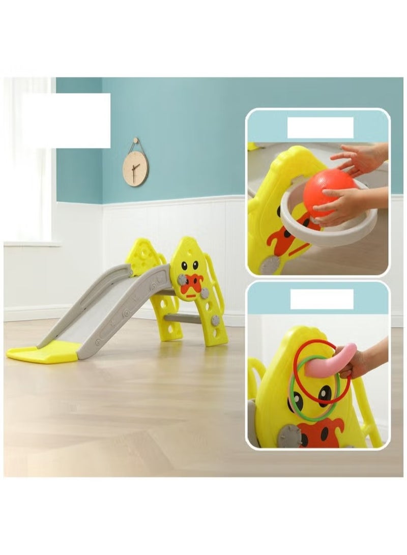 FULL JOY Duck Slide With Basketball, Yellow - Image 4