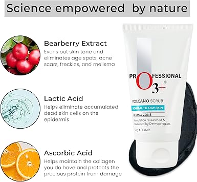 O3 Volcano Scrub 50g Normal To Oily Congested Skin Exfoliation Deep Cleansing Blackhead Removal Pore Minimization Skin Care Exfoliant Scrub O30252 - Image 2