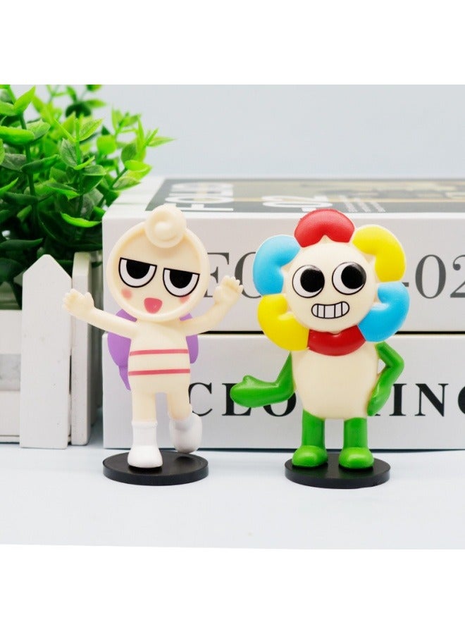 عام داندي العالم من صنع يدوي الكرتون لعبة دمية نموذج مع قاعدة كعكة الديكور حفلة عيد ميلاد مجموعة الديكور هدية للعائلة والأصدقاء - Image 3