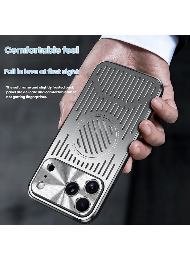 general Magnetic metal non-standard cooling shell suitable for iPhone 17ProMax/17Pro mobile phone case all-inclusive anti-drop mobile phone case - Image 3