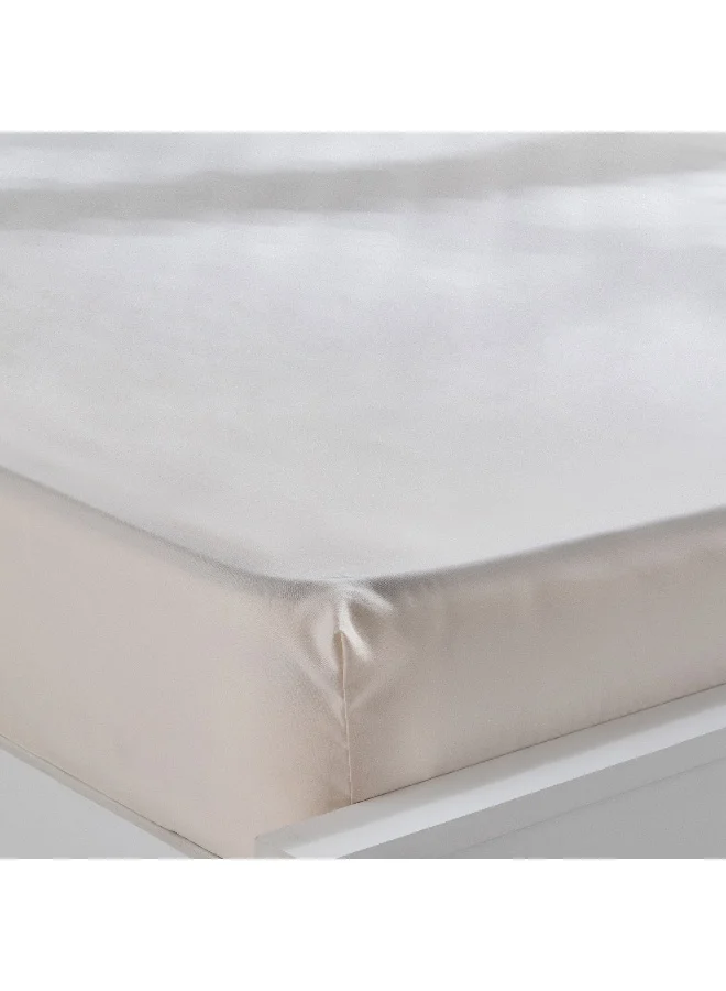 Home Box Derby Solid Microfiber Double Fitted Sheet - 140x200+25 cm