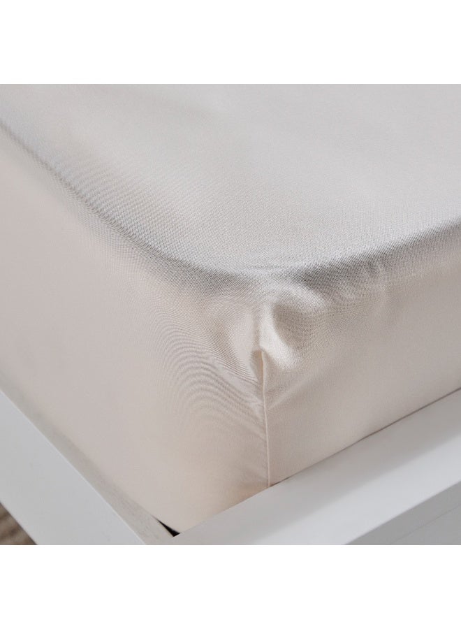 هوم بوكس شرشف سرير مزدوج من المايكروفايبر بلون سادة - + سم - Image 4