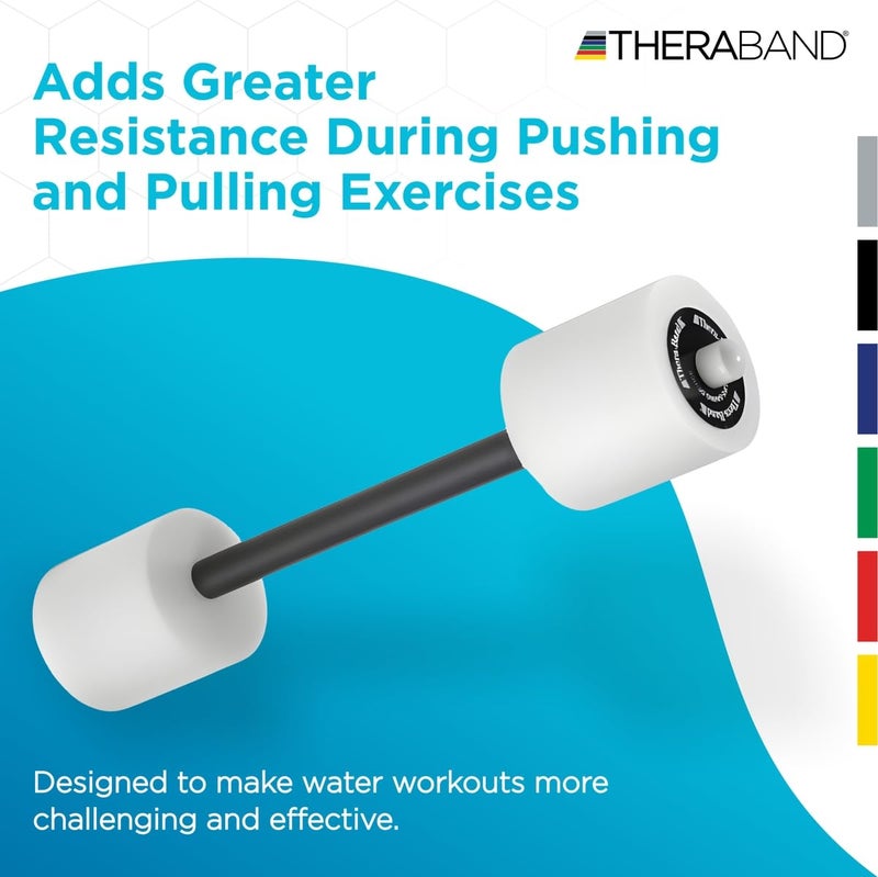 THERABAND Swim Bar with Padded Grip for Buoyancy-Based Swim Training and Swim Lessons, Aquatic Fitness Equipment, Aqua Training Barbell, Water Aerobics Equipment, Swimming Aid for Children to Seniors - Image 2