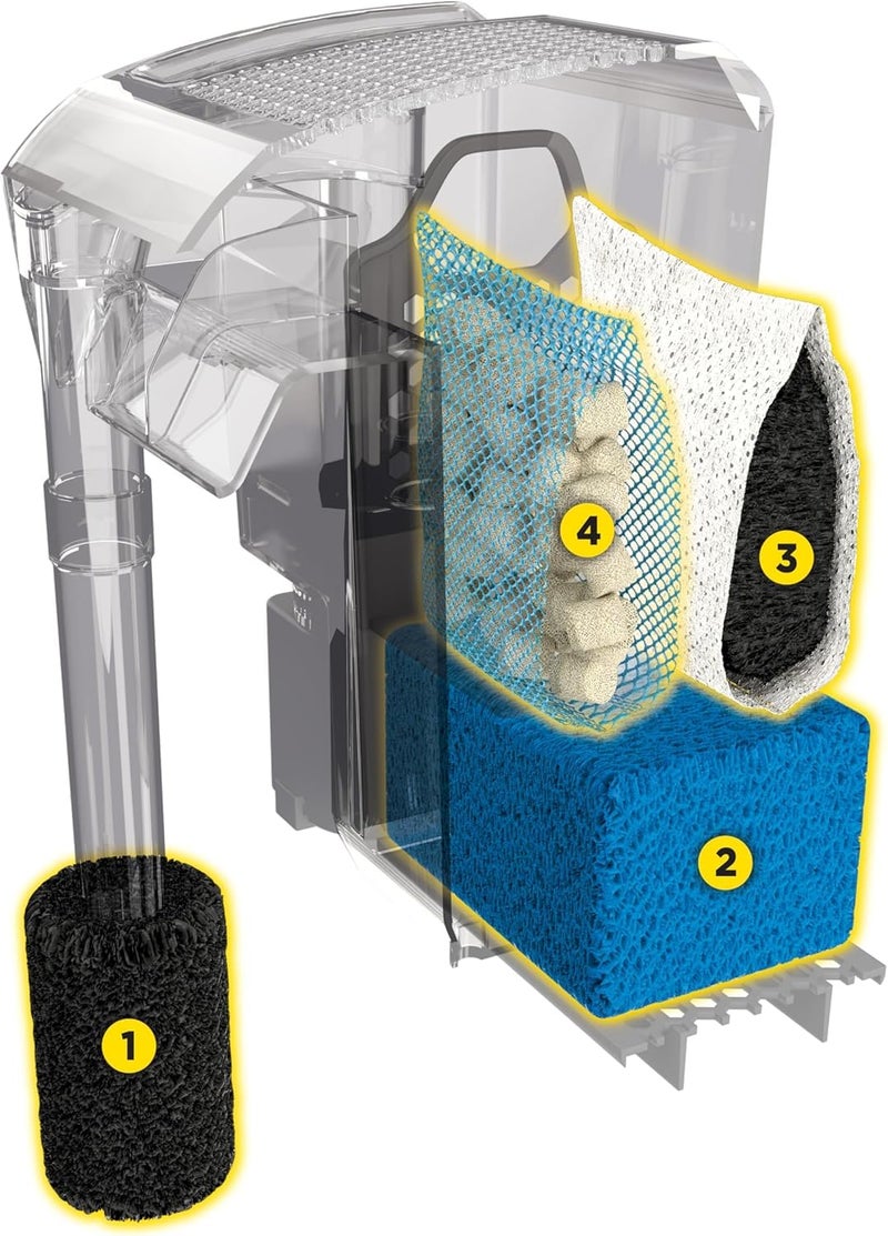 Fluval 50 Power Filter â€“ Aquarium Filter for 20 to 50 Gallon Fish Tanks â€“ Quiet Energy Efficient Pump â€“ Mechanical, Chemical & Biological Filtration â€“ Easy Install & Maintenance (Packaging May Vary) - Image 3