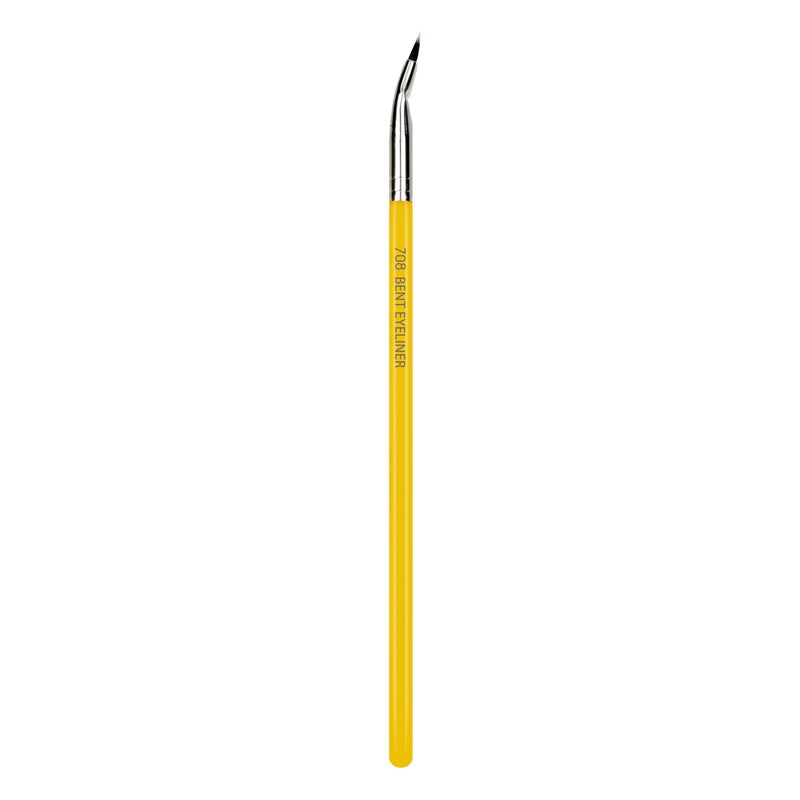 Bdellium Tools Professional Makeup Brush - Studio Series 708 Bent Eyeliner - With Soft Synthetic Fibers, For Smooth Application (Yellow, 1pc) - Image 3
