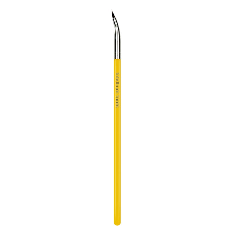 Bdellium Tools Professional Makeup Brush - Studio Series 708 Bent Eyeliner - With Soft Synthetic Fibers, For Smooth Application (Yellow, 1pc) - Image 1