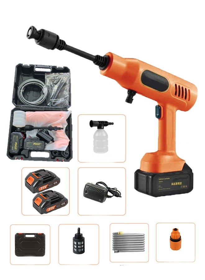 بوليفياز مضخة غسيل سيارات محمولة عالية الضغط، رشاش ماء بقابلة للشحن وعلبة ماء - مسدس تنظيف للسيارة والمنزل والحديقة - Image 1