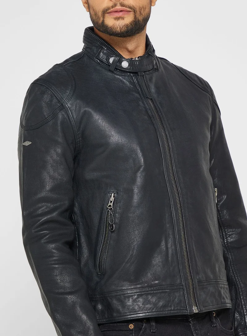 Superdry Zip Through Pu Jacket