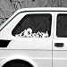 Iprokiu Mountain Decal for Car Window Bumper Body Waterproof Vinyl Decal Trees Sun Car Sticker Mountain Sticker for Car Truck Vehicle Wall Decoration 2362 x 606 Reflective White - Image 2
