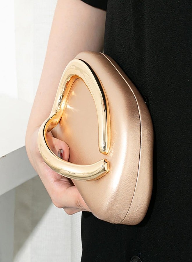 Kaxich Clutch Purses for Women, Elegant Evening Bag PU Leather Handbag Clutch Bag for Parties, Weddings and Formal Events (Champagne Color) - Image 2