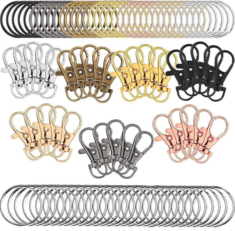 DIY Crafts Pack of 20 Pcs, Metalic Silver Colour, Swivel Lanyard Snap Hook with Key Rings, Metal Hooks Keychain Hooks for Lanyard Key Rings C (Pack of 20 Pcs, Metalic Silver Colour) - Image 5