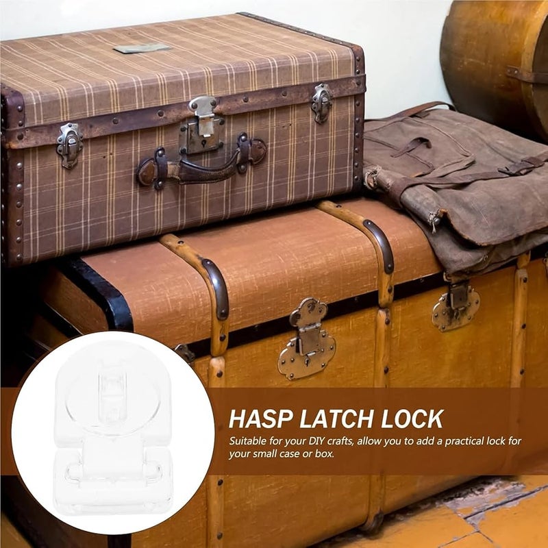 50Pcs Clear Acrylic Hinge Hasp Jewelry Box Lock Cabinet Hardware Storage Accessories - Image 5