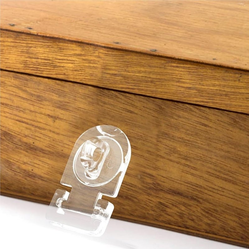 50Pcs Clear Acrylic Hinge Hasp Jewelry Box Lock Cabinet Hardware Storage Accessories - Image 3