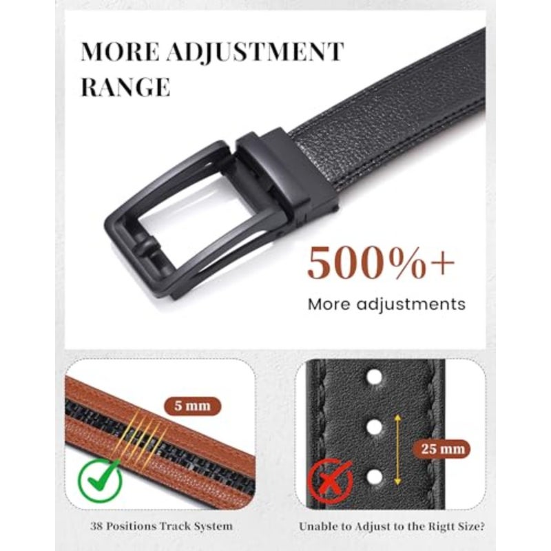 AWAYTR Ratchet Dress Belt for Men - Adjustable Comfort Click Belts for Jeans with Slide Buckle - Image 2