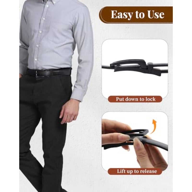AWAYTR Ratchet Dress Belt for Men - Adjustable Comfort Click Belts for Jeans with Slide Buckle - Image 5