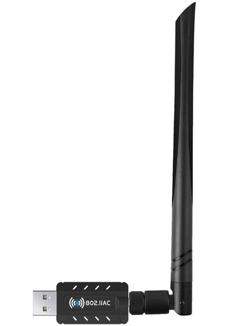USB WiFi Adapter 1300Mbps 3.0 802.11 ac Wireless Network with Dual Band 2.42GHz/300Mbps 5.8GHz/866Mbps 5dBi High Gain Antenna for Desktop Windows XP/Vista / 7-10 Mac (X1)
