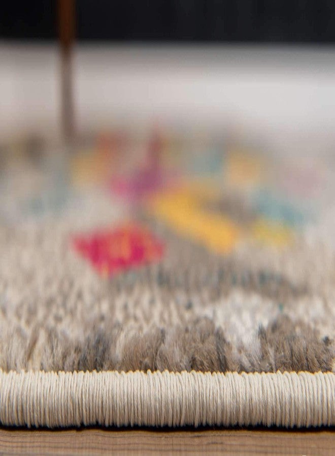 Unique Loom Sedona Collection Southwestern, Distressed, Over-Dyed, Modern, Tribal, Abstract Area Rug (2' 2 x 6' 7 Runner, Multi/Beige) - Image 4