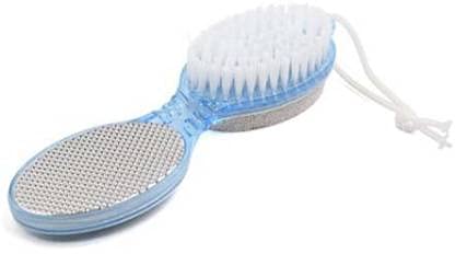 TWIREY Foot File with Pedicure Brush Multi use Pedicure, Paddle Brush (Cleanse, Scrub, File and Buff) Pedicure Tool Pedicure Brush for feet foot Scrubber (Color may Vary)(Pack of 1) - Image 1