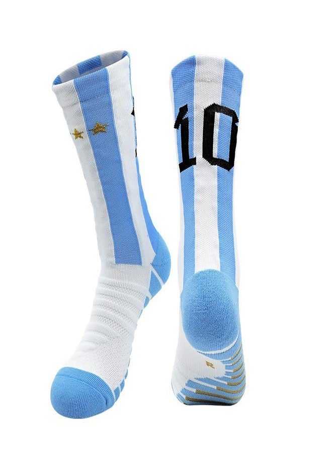 Fraobbg 4Pairs Men's Athletic Crew Socks Thick Protective Sport Cushion Elite Basketball Soccer Compression Towel Socks 7-13 (Multi-4) - Image 5