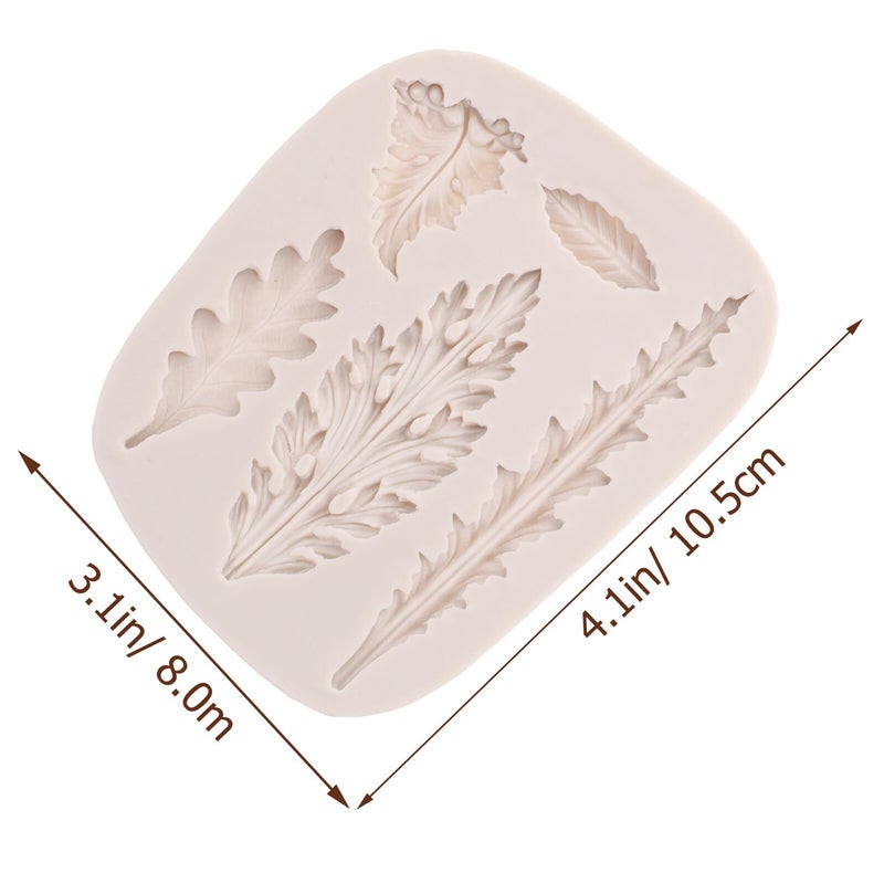 Food Grade Silicone Leaf Cake Molds Set Of 2 For Baking Chocolate Fondant Candy Decoration - Image 3