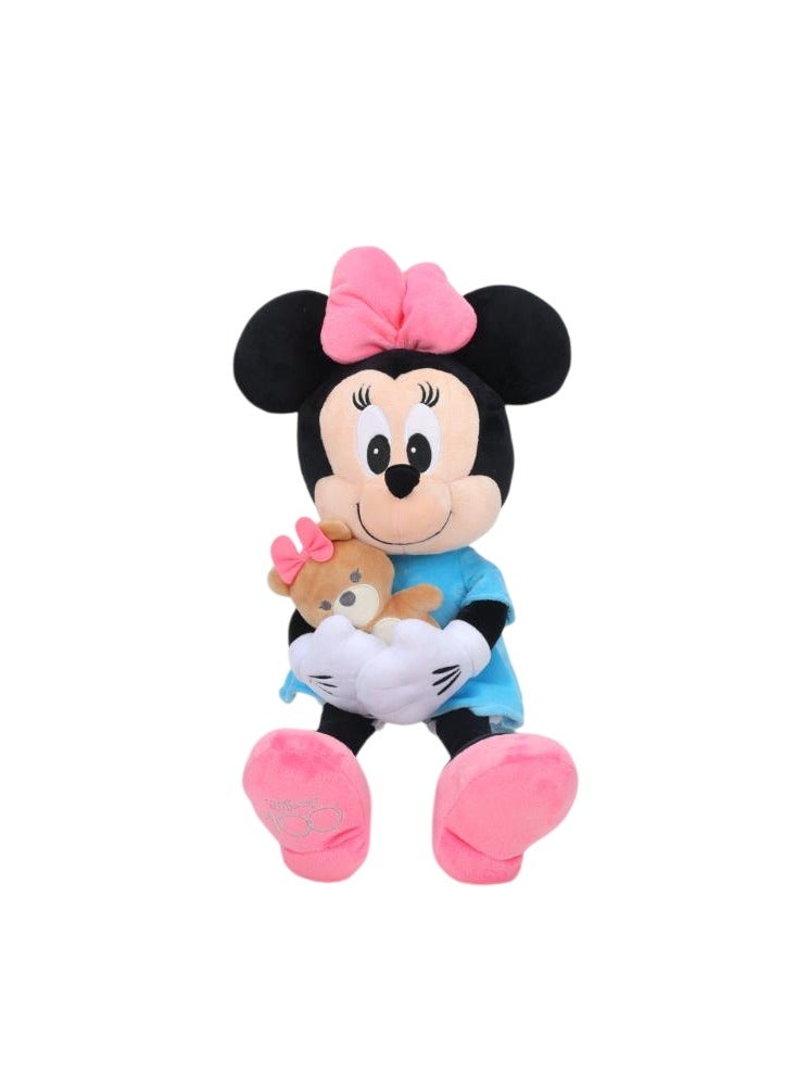 ديزني مجموعة ديزني ميني دمى محشوة "عناق وحب" بحجم 18 بوصة | دمية ناعمة | ميني ماوس - Image 1