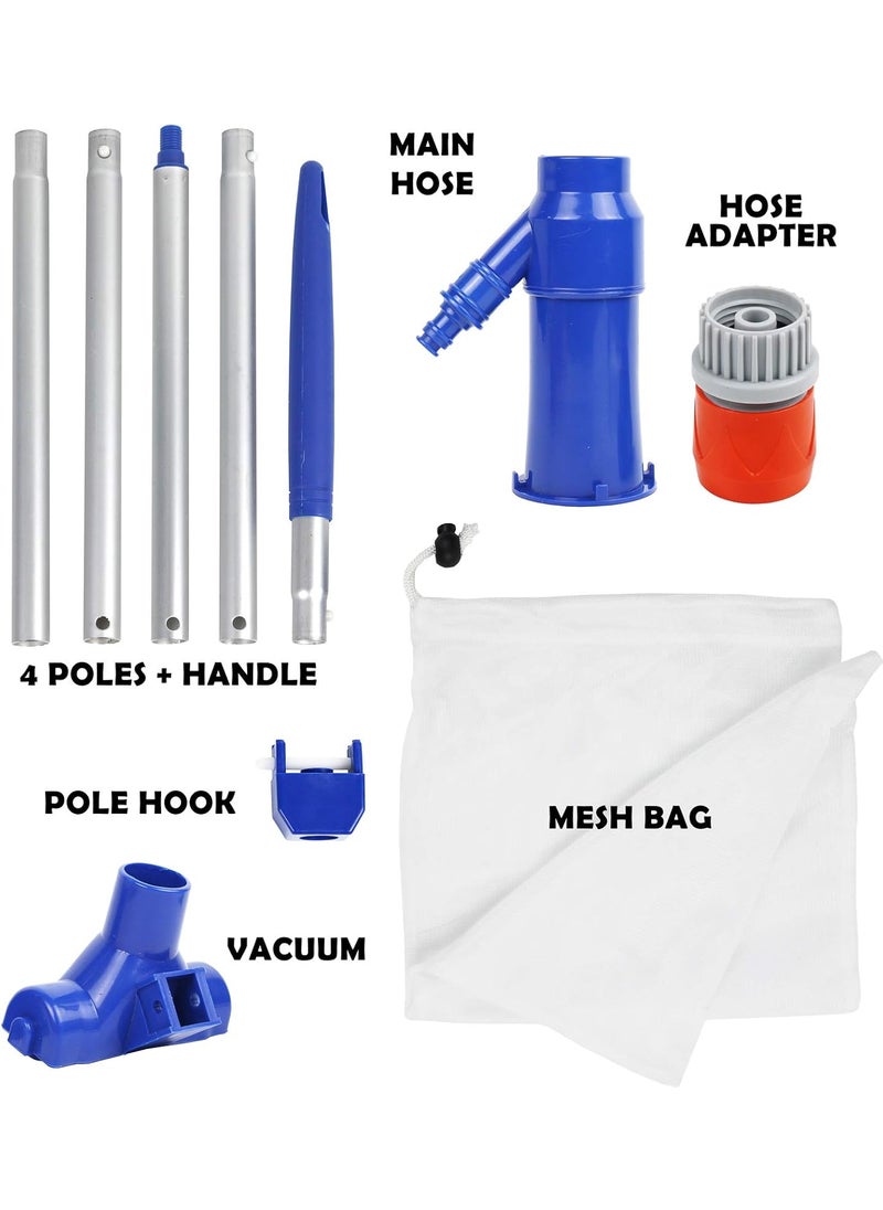Greenco Greenco Portable Pool Vacuum Jet Cleaner w Brush and Detachable 5 Section Pole with a Filter Bag Ideal for Above Ground and Inflatable Pool Spa Pond Waterfall  Swimming Pool Vacuum Cleaner  - Image 2