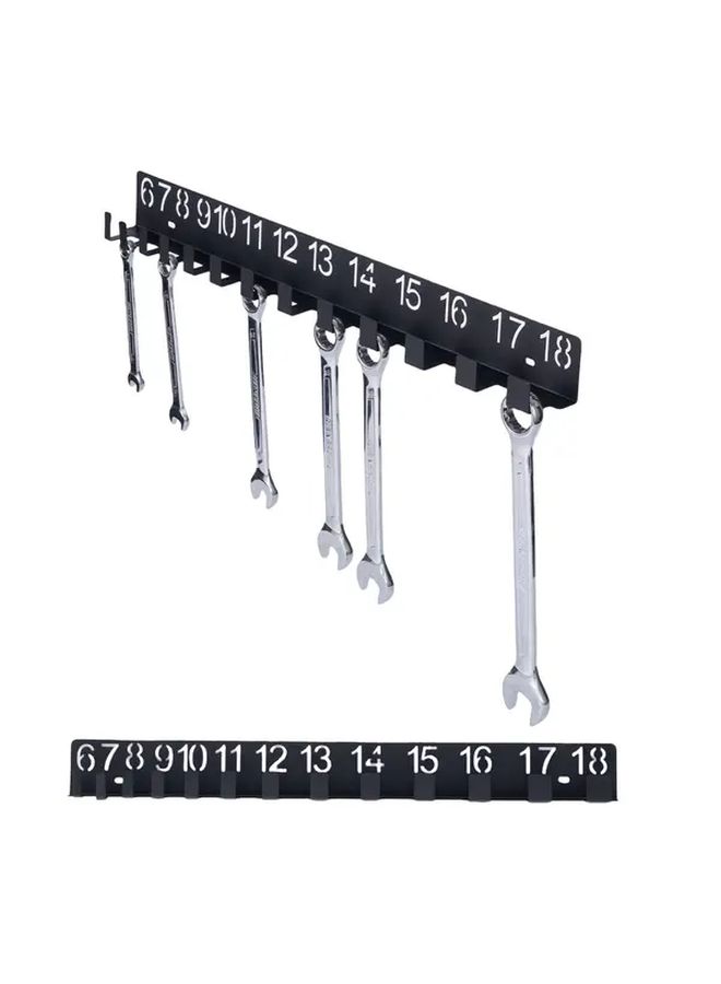 Black Metal Wrench Organizer Wall Mounted Storage Rack With Drawers 6 18 Model - Image 5