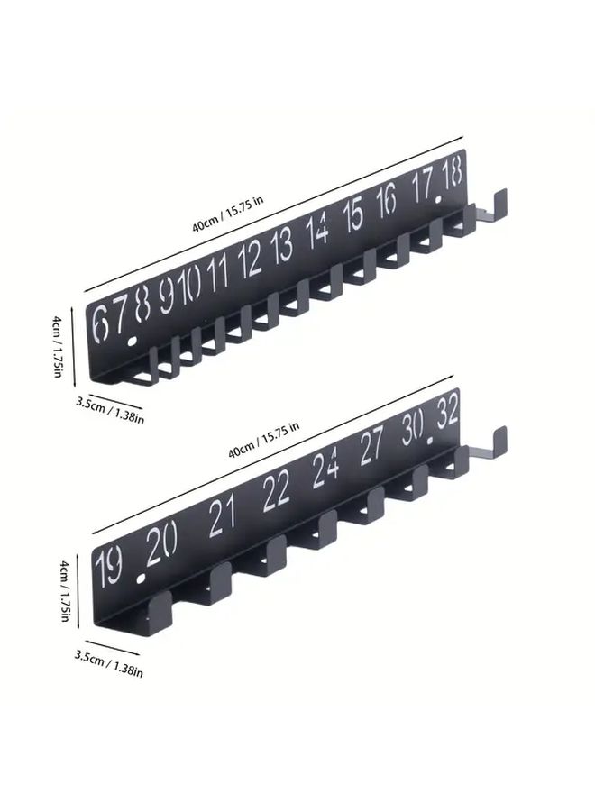 Black Metal Wrench Organizer Wall Mounted Storage Rack With Drawers 6 18 Model - Image 3