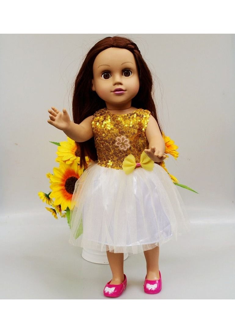 Y&D American Girls Simulated Doll Toys Blink Doll Children's Music Toys Can Stand 18inch  - Image 1