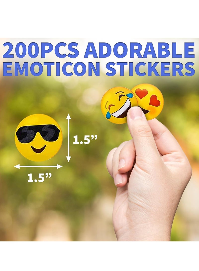 فلوشرينيك 2 لفات ملصقات رموز تعبيرية، هدايا حفلات للأطفال، وجوائز ألعاب، وألعاب طريفة، وديكور حائط، وسكرابوكينغ، ومجموعات نسائية، وفنون وحرف يدوية - Image 2