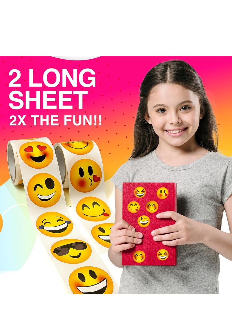 فلوشرينيك 2 لفات ملصقات رموز تعبيرية، هدايا حفلات للأطفال، وجوائز ألعاب، وألعاب طريفة، وديكور حائط، وسكرابوكينغ، ومجموعات نسائية، وفنون وحرف يدوية - Image 4