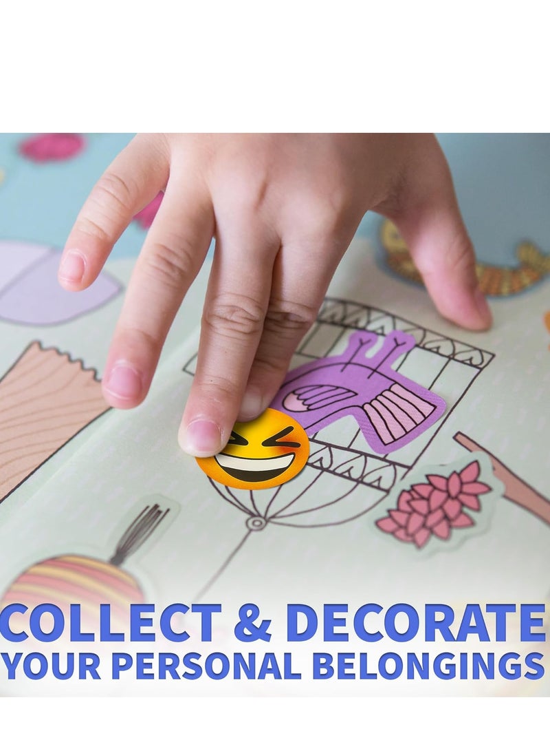 فلوشرينيك 2 لفات ملصقات رموز تعبيرية، هدايا حفلات للأطفال، وجوائز ألعاب، وألعاب طريفة، وديكور حائط، وسكرابوكينغ، ومجموعات نسائية، وفنون وحرف يدوية - Image 5