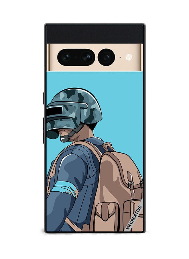 VR CREATIVE - Protective Case Cover For Google Pixel 7 Pro Helmet And In Military Uniform Design Multicolour - Image 1