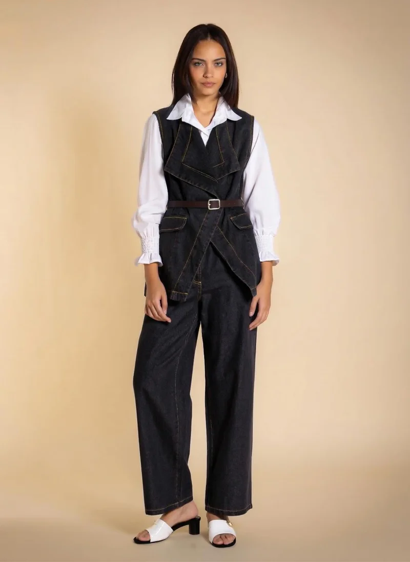 SHAPES SOFT DENIM WAISTCOAT SET