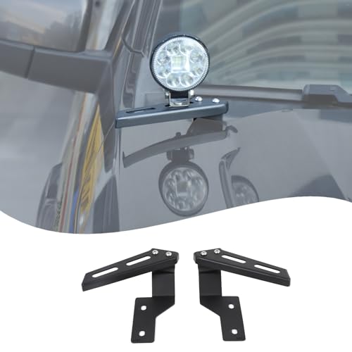 Lcojicep Car Hood Hinge Ditch Light Mount Brackets Compatible with Ford Ranger 20152022 Truck Hood Pod LED Spotlight Work Light Mounting Bracket Accessorie Black B - Image 1