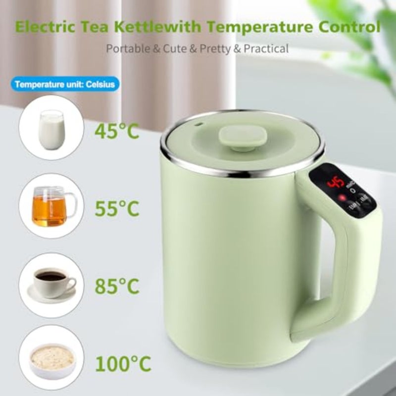 Portable water boiler for coffee and tea, stainless steel, black, 0.8L capacity with precise temperature control and auto shut-off - Image 5