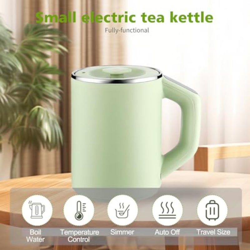 Portable water boiler for coffee and tea, stainless steel, black, 0.8L capacity with precise temperature control and auto shut-off - Image 3