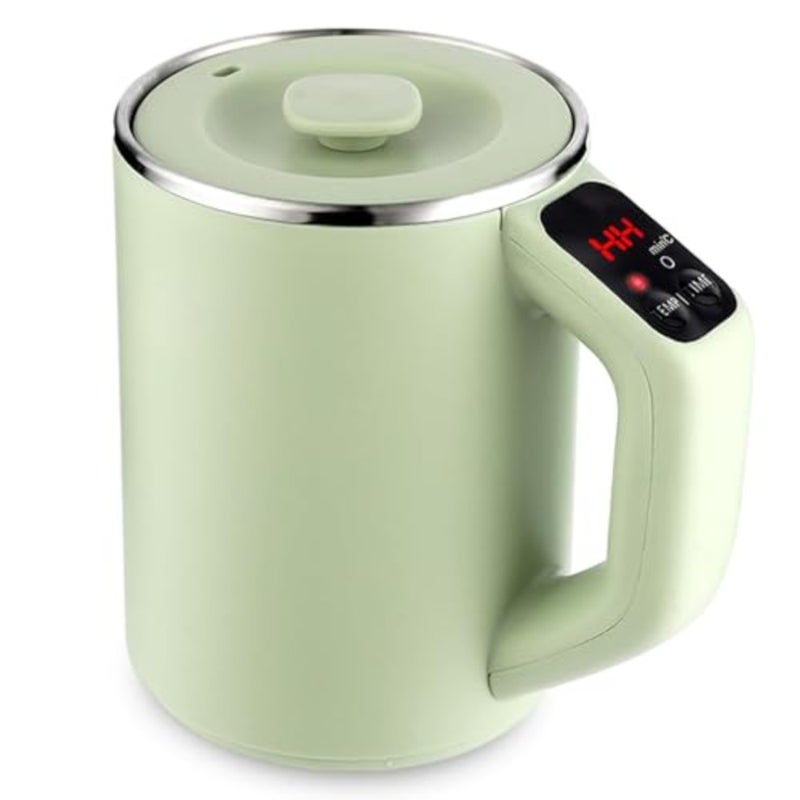 Portable water boiler for coffee and tea, stainless steel, black, 0.8L capacity with precise temperature control and auto shut-off - Image 1