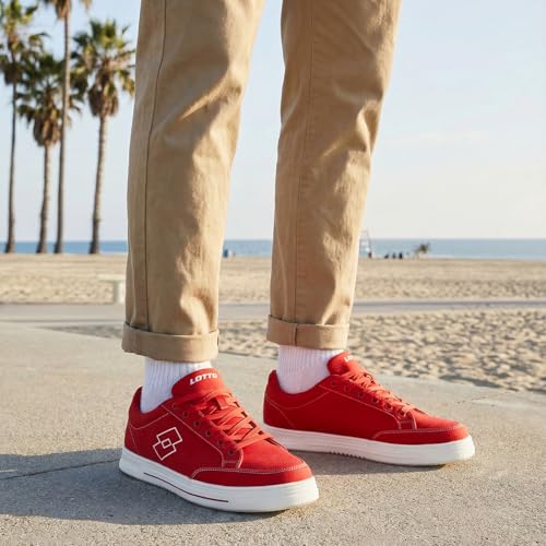 Lotto Men Strada Vele Red Sneakers - Image 4