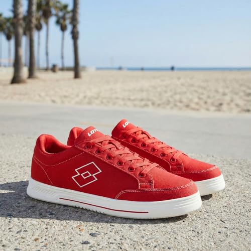 Lotto Men Strada Vele Red Sneakers - Image 2