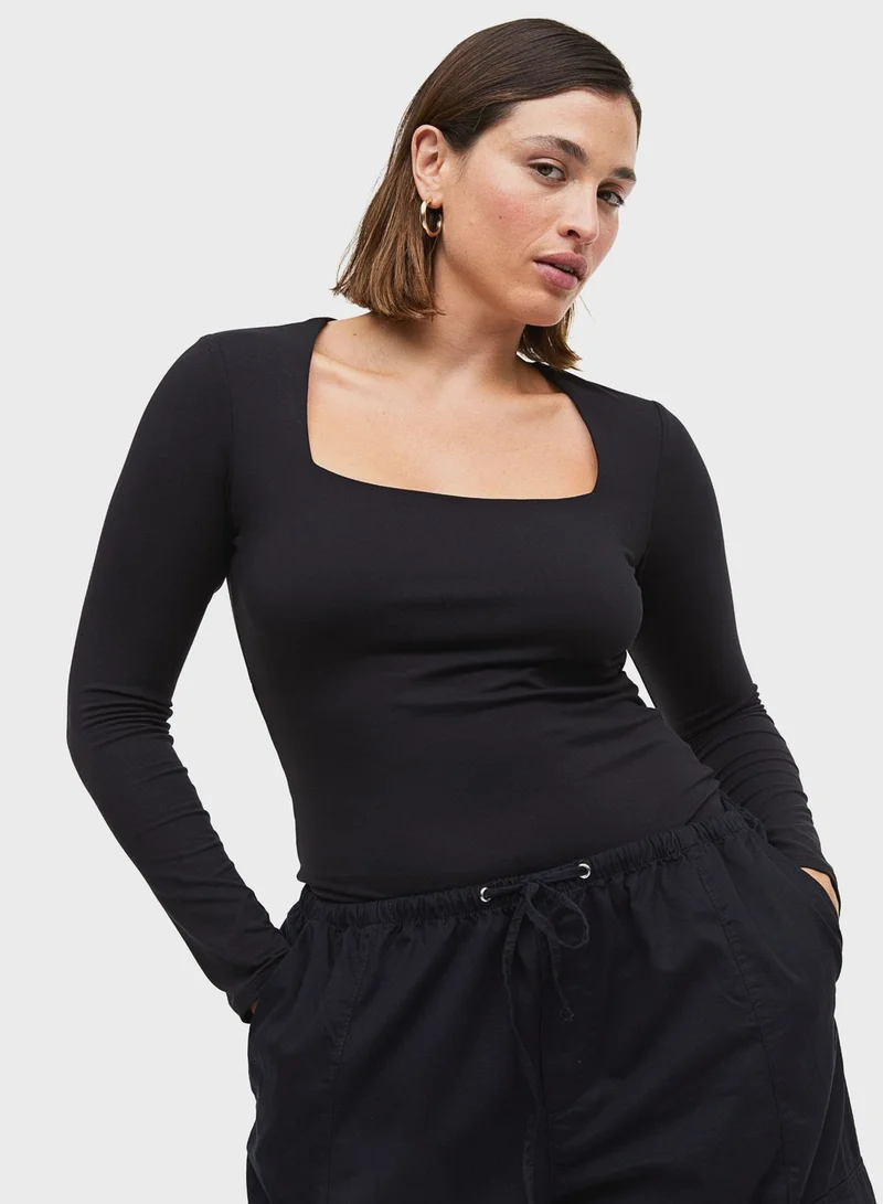 H&M Square Neck Top